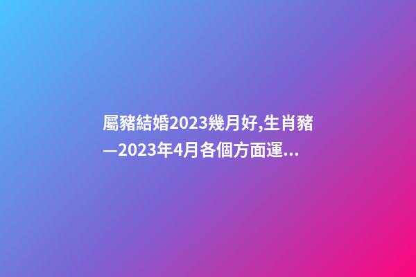 屬豬結婚2023幾月好,生肖豬—2023年4月各個方面運勢詳情!-第1張-觀點-玄機派