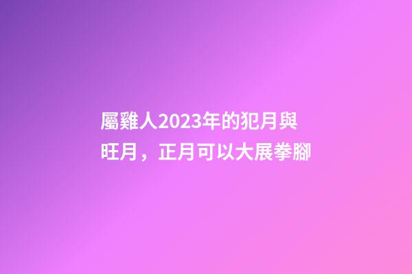 屬雞人2023年的犯月與旺月，正月可以大展拳腳
