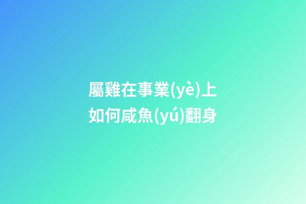 屬雞在事業(yè)上如何咸魚(yú)翻身