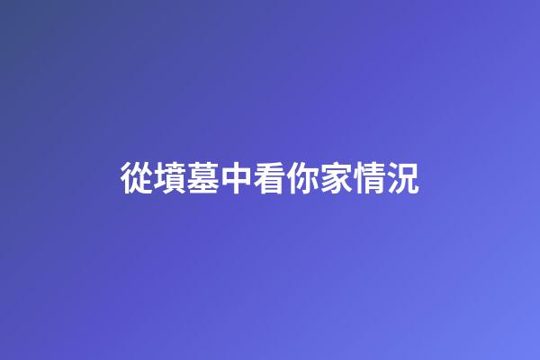 從墳墓中看你家情況