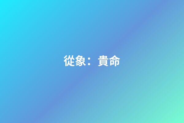 從象：貴命