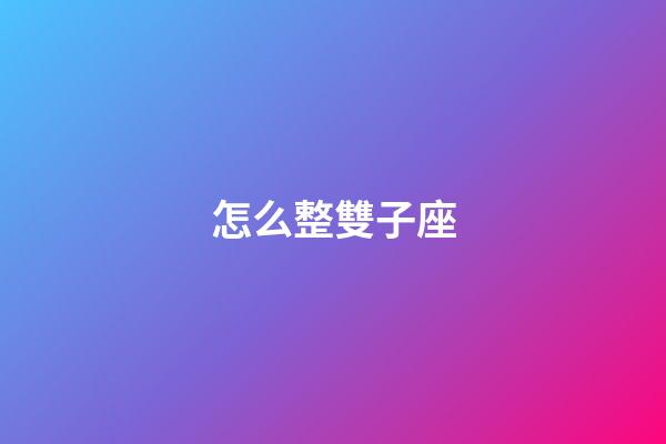 怎么整雙子座