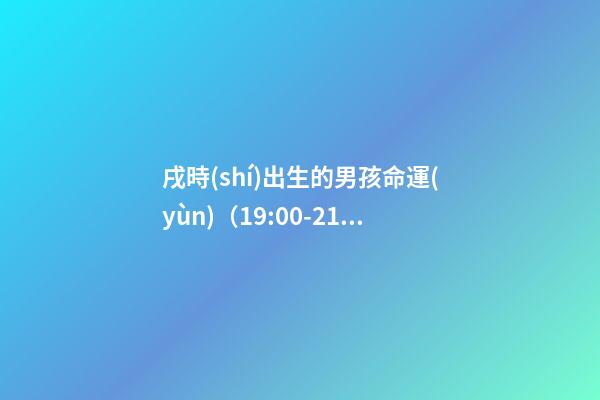 戌時(shí)出生的男孩命運(yùn)（19:00-21:00）