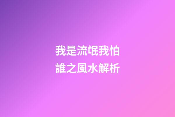 我是流氓我怕誰之風水解析
