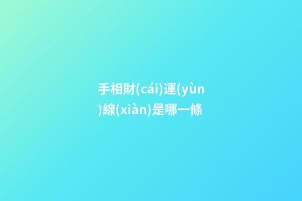 手相財(cái)運(yùn)線(xiàn)是哪一條