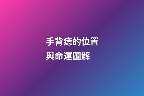 手背痣的位置與命運圖解