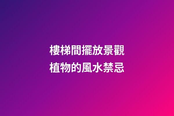 樓梯間擺放景觀植物的風水禁忌