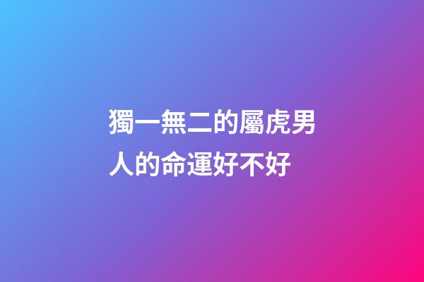 獨一無二的屬虎男人的命運好不好
