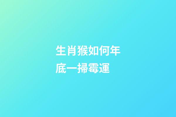 生肖猴如何年底一掃霉運