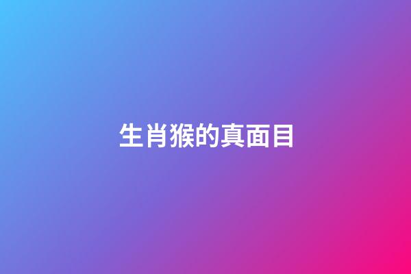 生肖猴的真面目