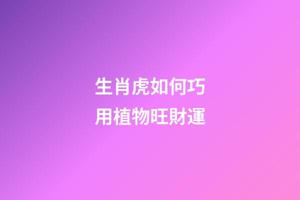 生肖虎如何巧用植物旺財運