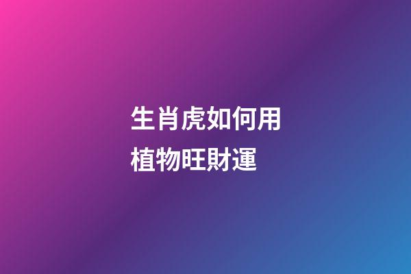 生肖虎如何用植物旺財運
