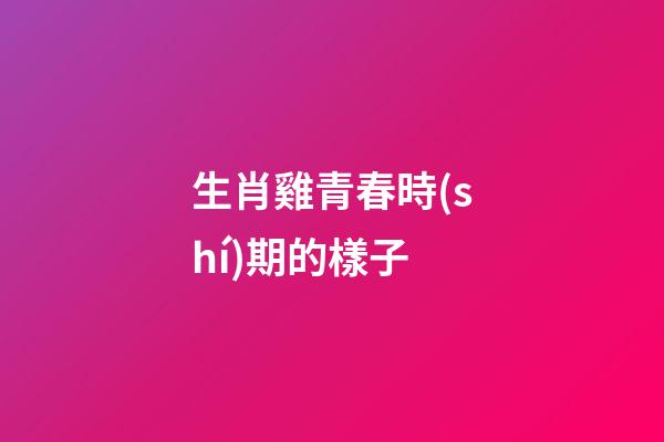 生肖雞青春時(shí)期的樣子