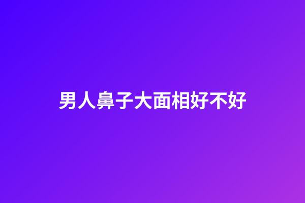 男人鼻子大面相好不好