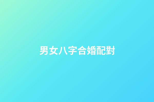 男女八字合婚配對