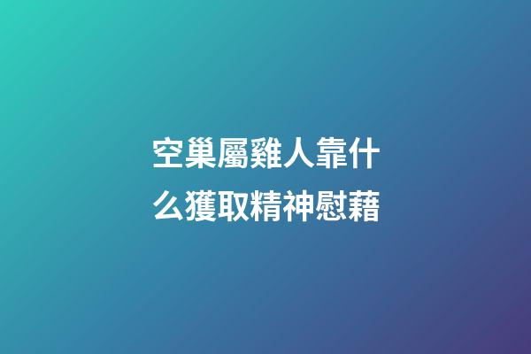 空巢屬雞人靠什么獲取精神慰藉