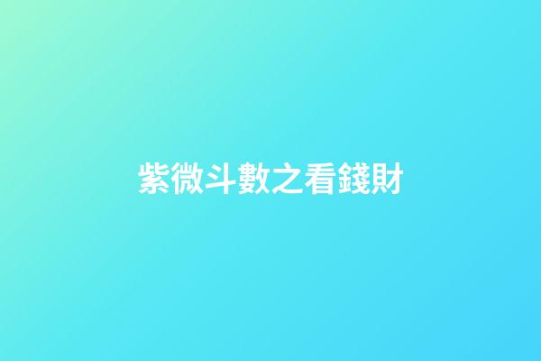 紫微斗數之看錢財
