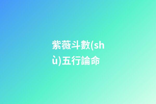 紫薇斗數(shù)五行論命