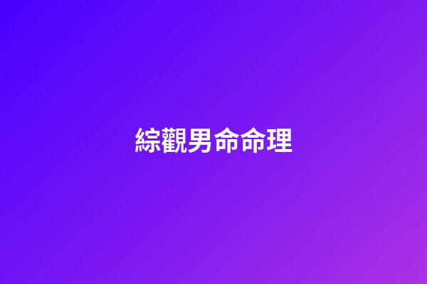 綜觀男命命理