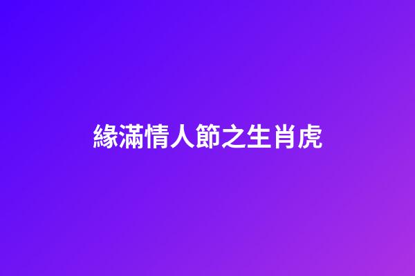 緣滿情人節之生肖虎