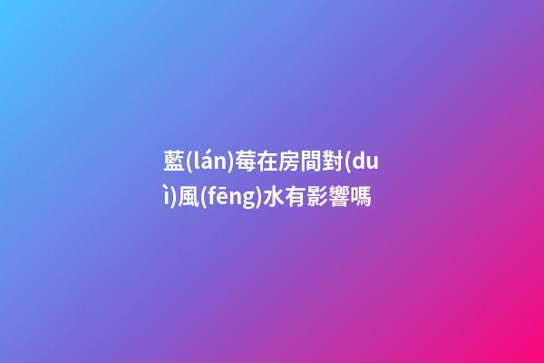 藍(lán)莓在房間對(duì)風(fēng)水有影響嗎
