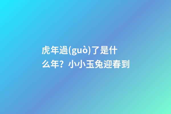 虎年過(guò)了是什么年？小小玉兔迎春到