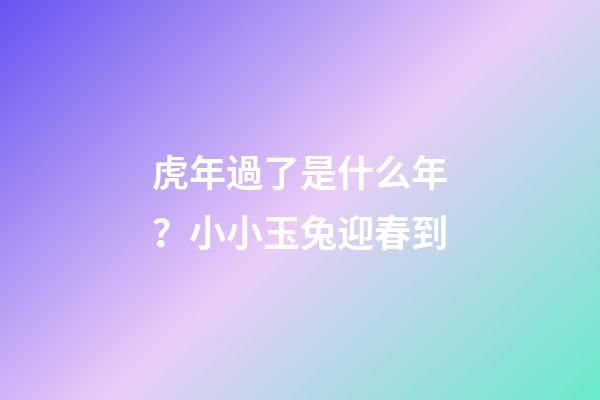 虎年過了是什么年？小小玉兔迎春到