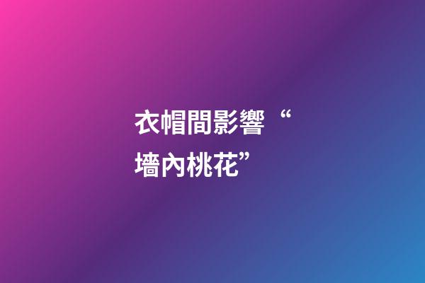 衣帽間影響“墻內桃花”