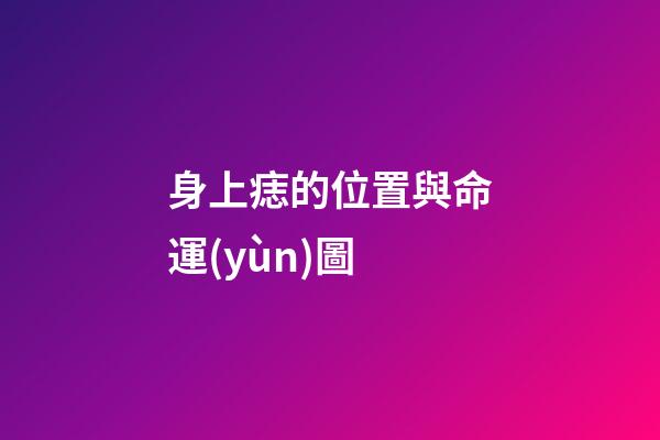 身上痣的位置與命運(yùn)圖