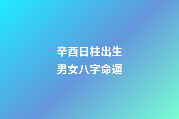 辛酉日柱出生男女八字命運