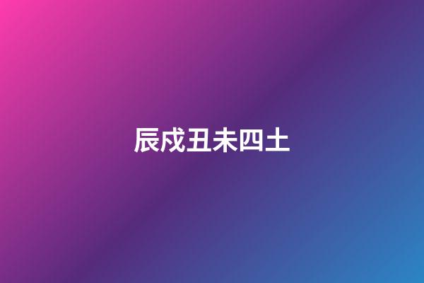 辰戍丑未四土