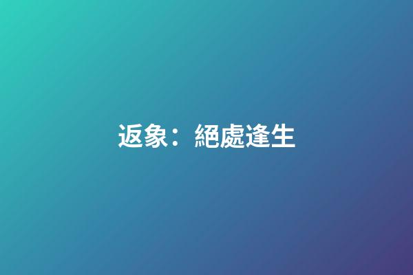 返象：絕處逢生