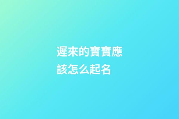 遲來的寶寶應該怎么起名(遲來的孩子乳名怎么取)