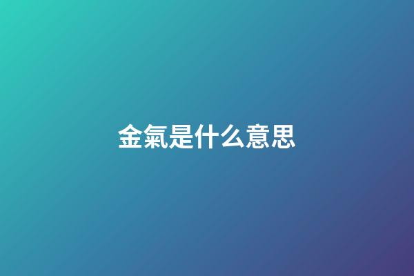 金氣是什么意思
