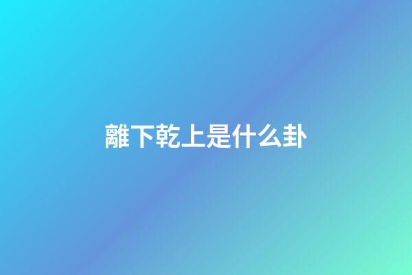 離下乾上是什么卦