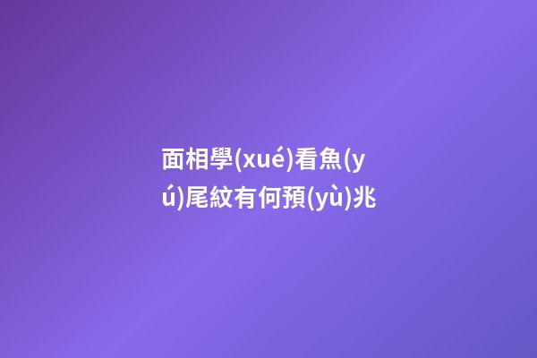 面相學(xué)看魚(yú)尾紋有何預(yù)兆?