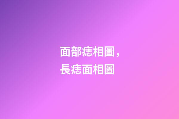 面部痣相圖，長痣面相圖
