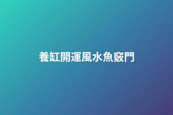 養缸開運風水魚竅門
