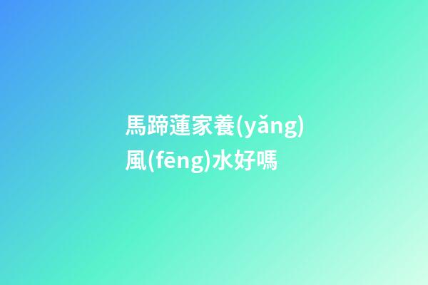 馬蹄蓮家養(yǎng)風(fēng)水好嗎