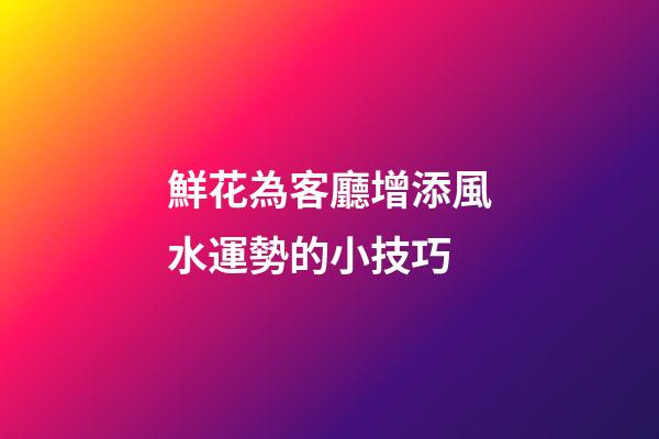 鮮花為客廳增添風水運勢的小技巧
