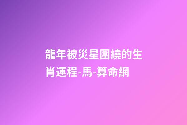 龍年被災星圍繞的生肖運程-馬-算命網